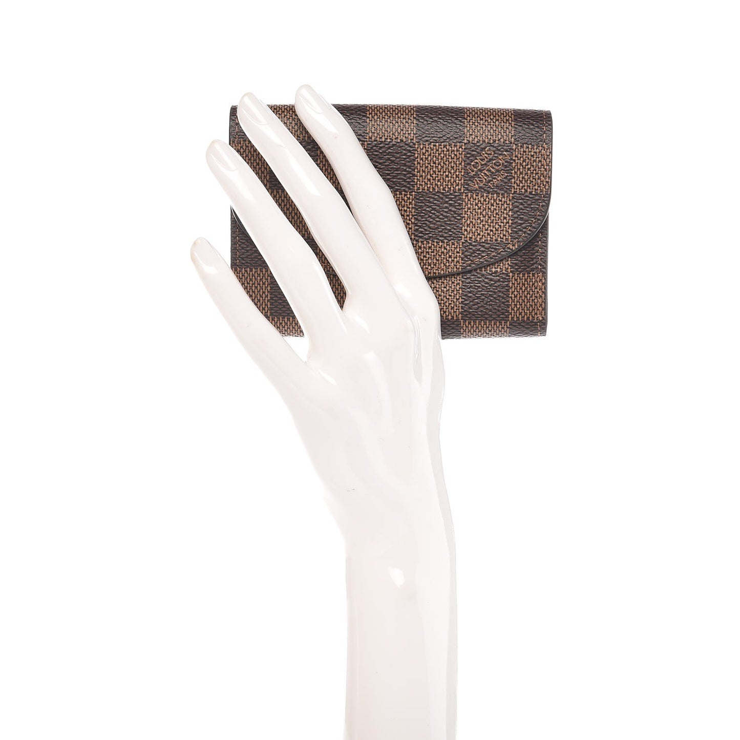 Damier Ebene Rosalie Coin Purse Rose Ballerine