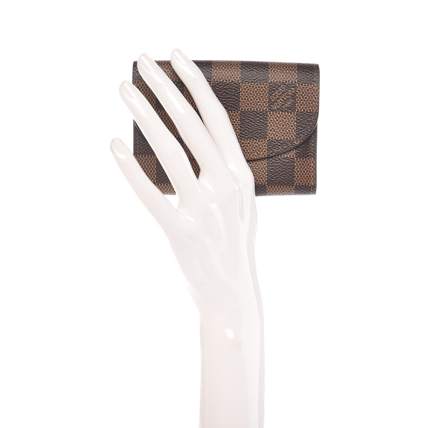 Louis Vuitton Damier Ebene Rosalie Coin Purse Rose Ballerine 2 of 8