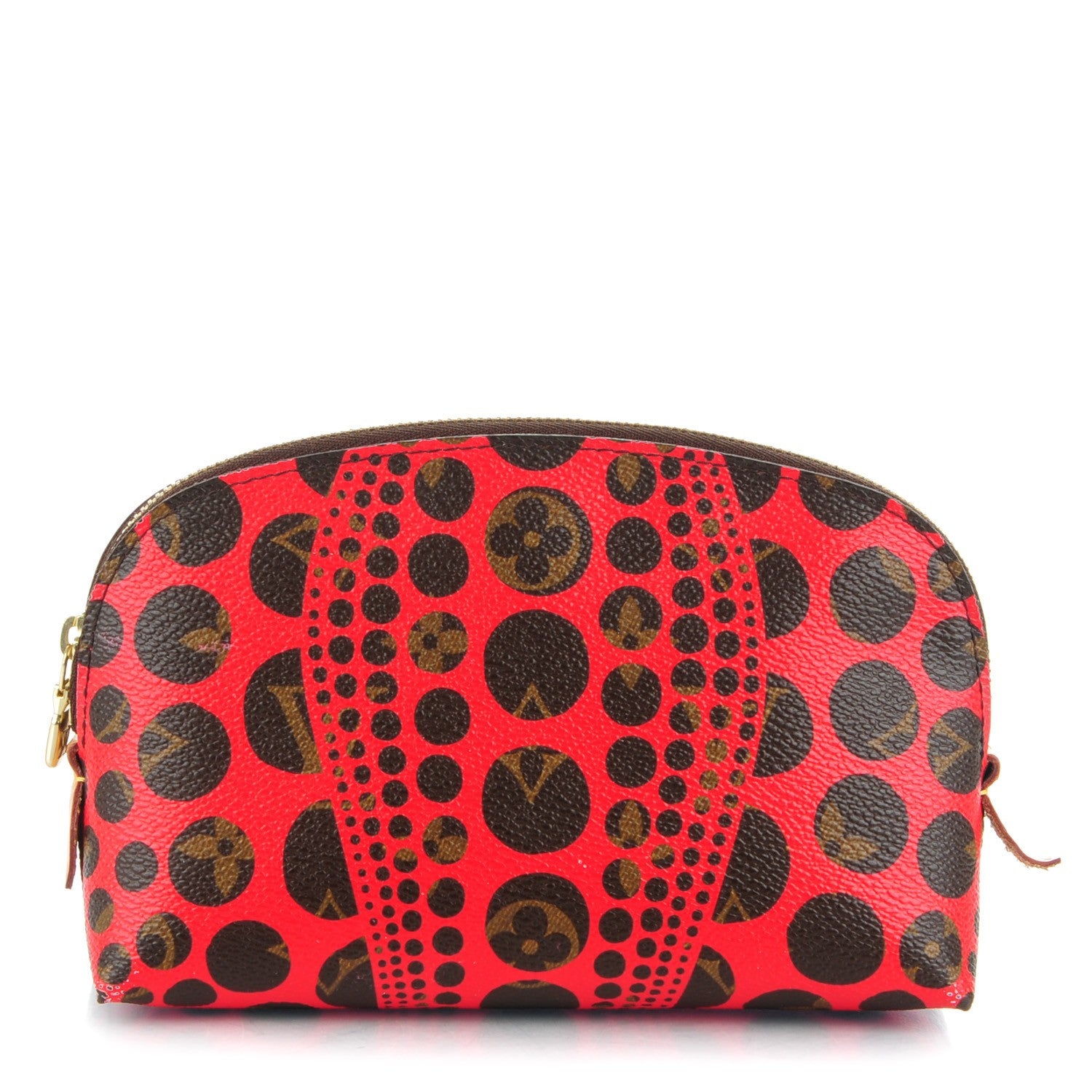 Louis Vuitton Monogram Kusama Pumpkin Dots Cosmetic Pouch Red 1 of 7