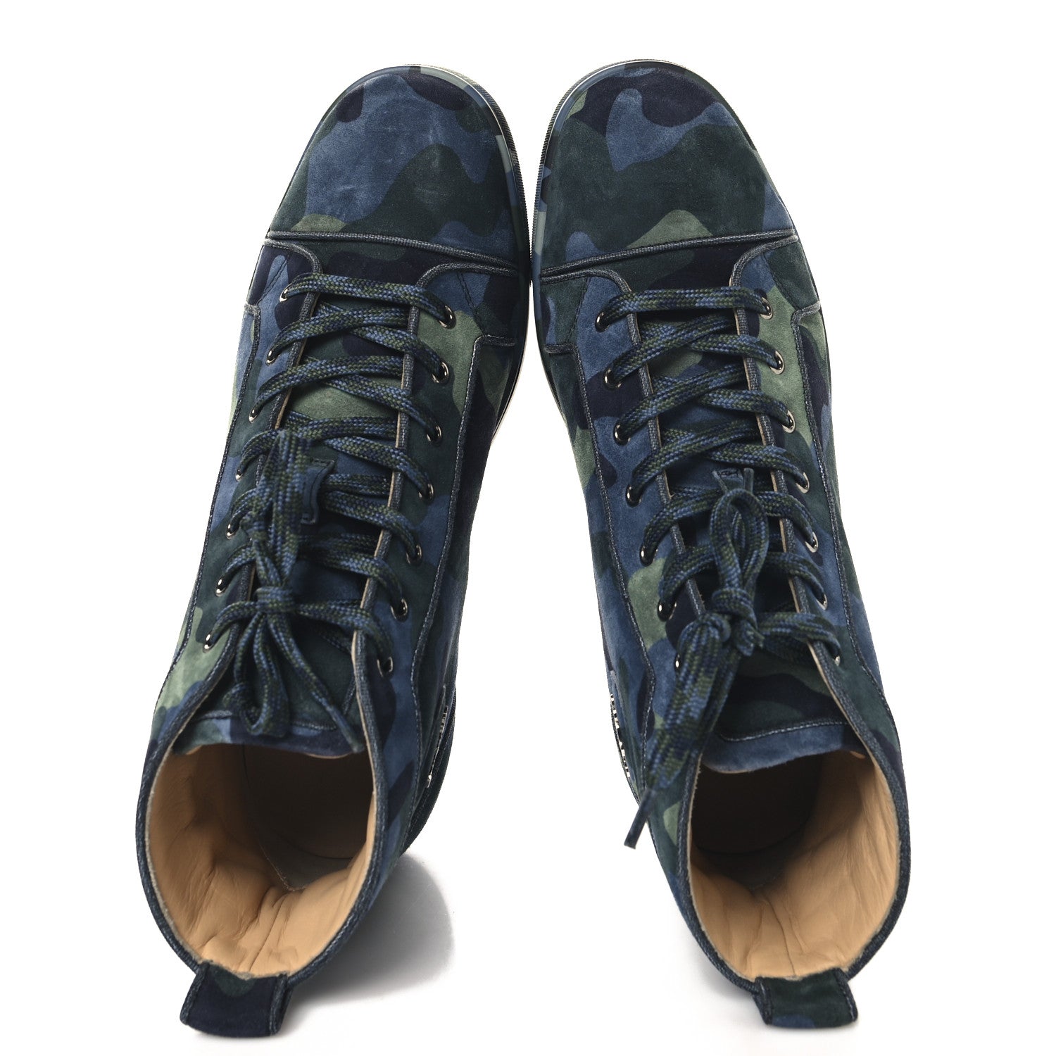 Christian Louboutin Veau Velours Camouflage Louis Orlato High Top Sneakers 43 Multi 2 of 9