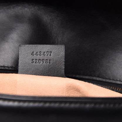 Gucci Calfskin Matelasse Small GG Marmont Shoulder Bag Black 7 of 13