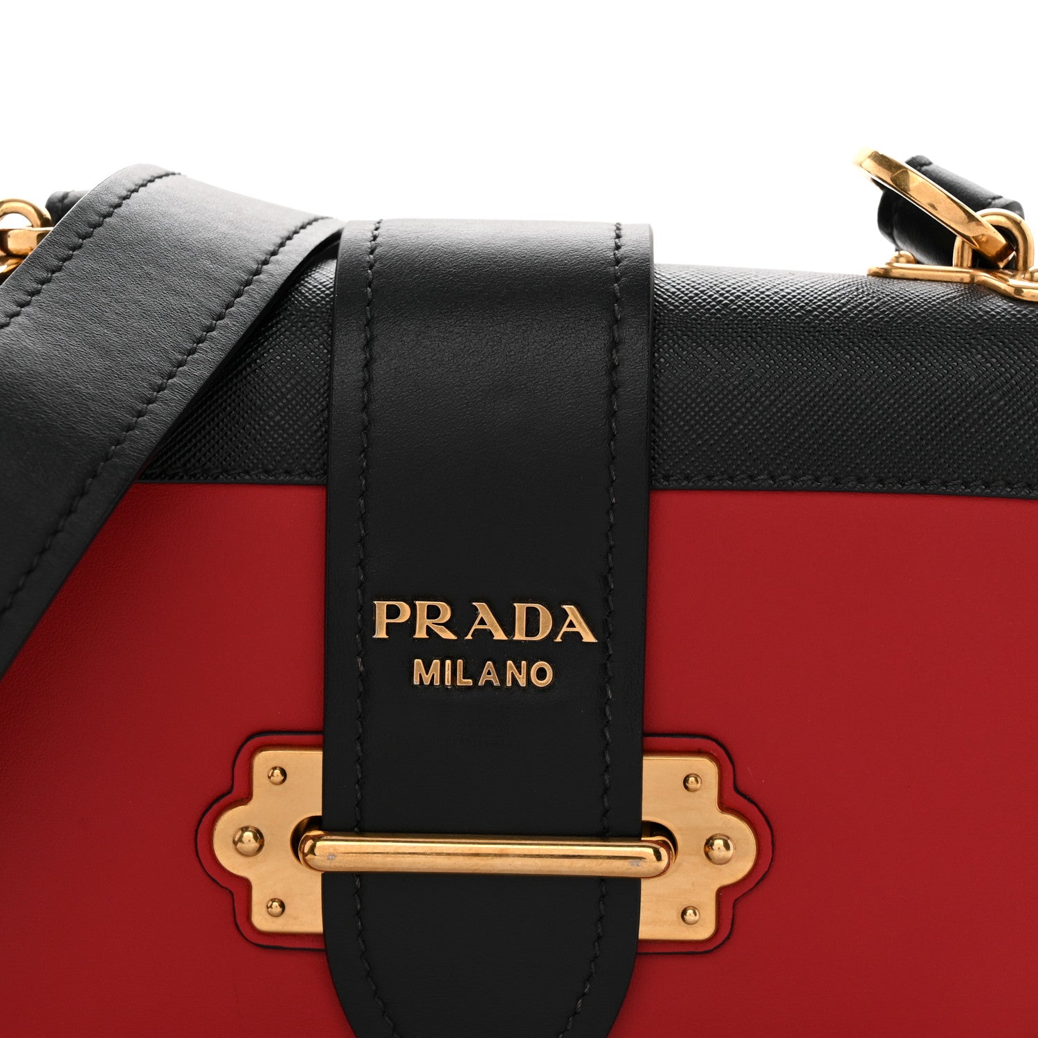 Prada City Calfskin Saffiano Cahier Bag Fuoco Black 7 of 10