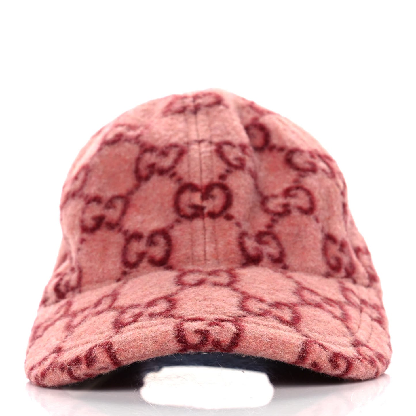 Covered Wool GG Monogram Baseball Hat S Roseate Red