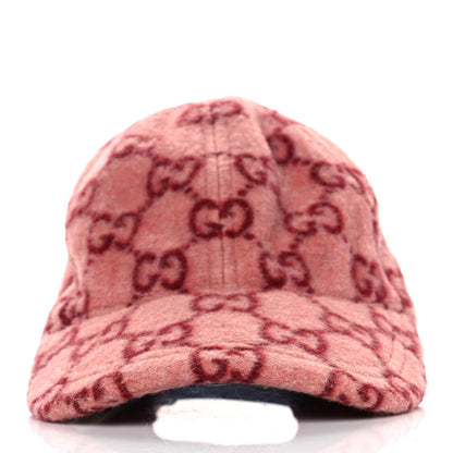 Gucci Covered Wool GG Monogram Baseball Hat S Roseate Red 3 of 8