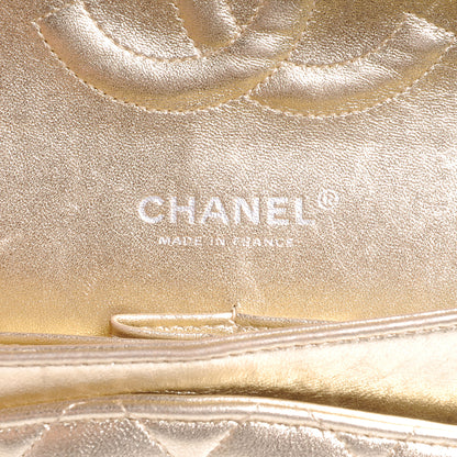 Chanel Lambskin Medium Double Flap Metallic Gold 6 of 8