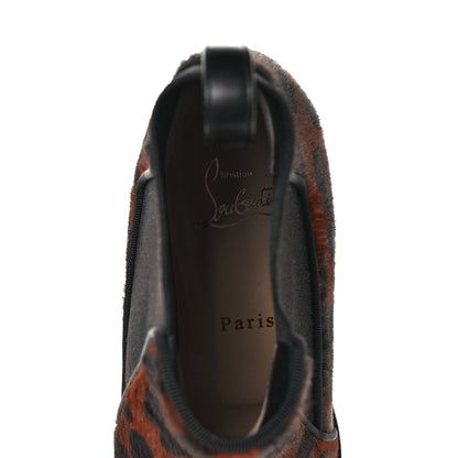 Christian Louboutin Calf Hair Leopard Print Marmada Flat Chelsea Boot 37 Brown 11 of 16