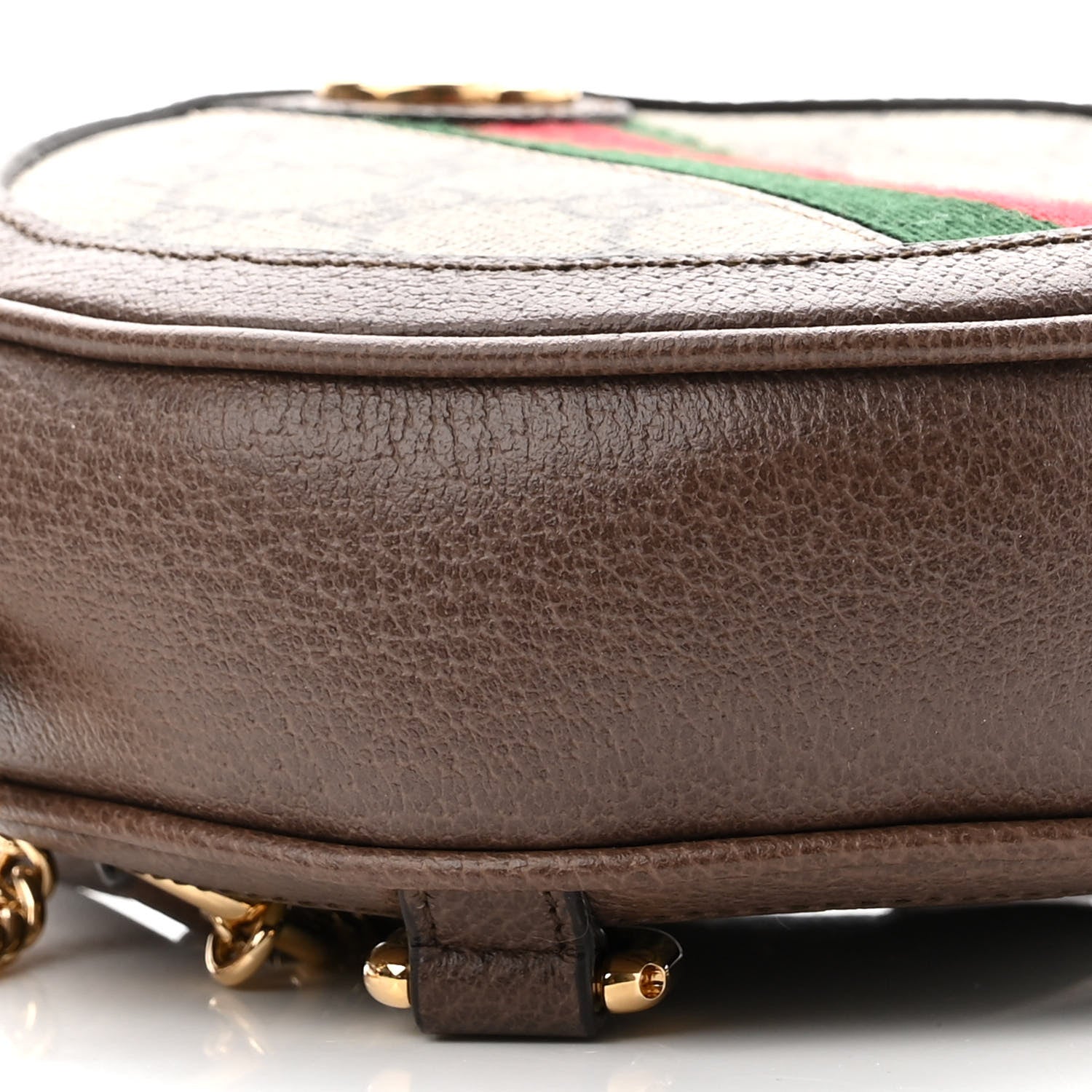 Gucci GG Supreme Monogram Web Mini Ophidia Round Backpack Brown 9 of 11