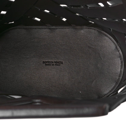 Bottega Veneta Calfskin V Woven Drawstring Tote Dark Brown 4 of 13