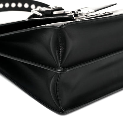 Prada Saffiano City Calfskin Studded Elektra Shoulder Bag Black Fuoco 8 of 12