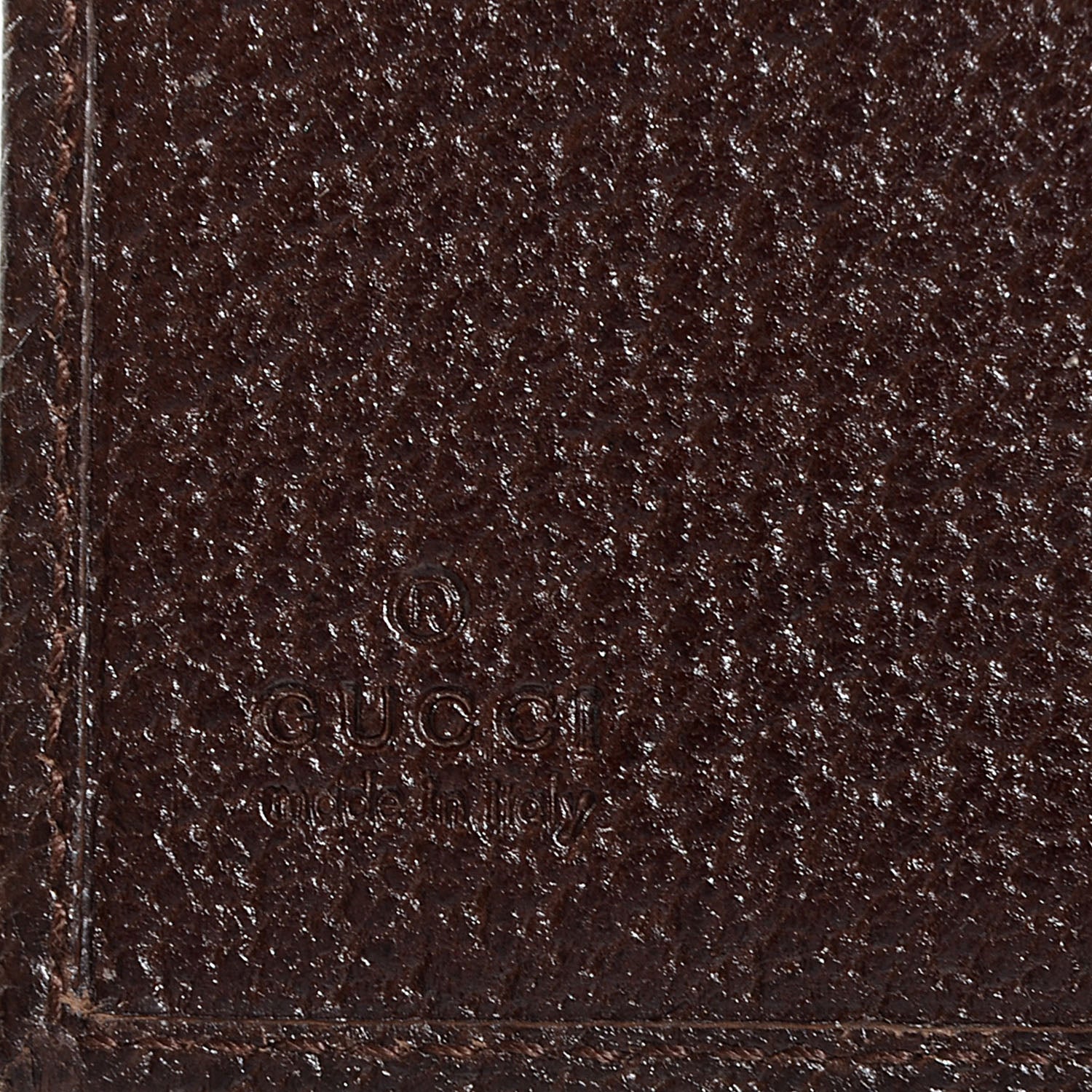 Gucci Monogram Textured Calfskin Metal Bar French Flap Wallet Beige Ebony Cocoa 6 of 7