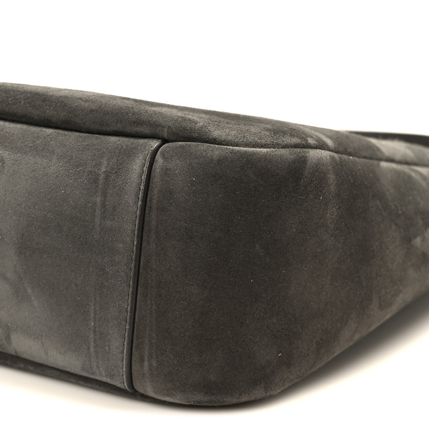 Saint Laurent Suede Small Le 5 A 7 Soft Hobo Urban Grey 14 of 14