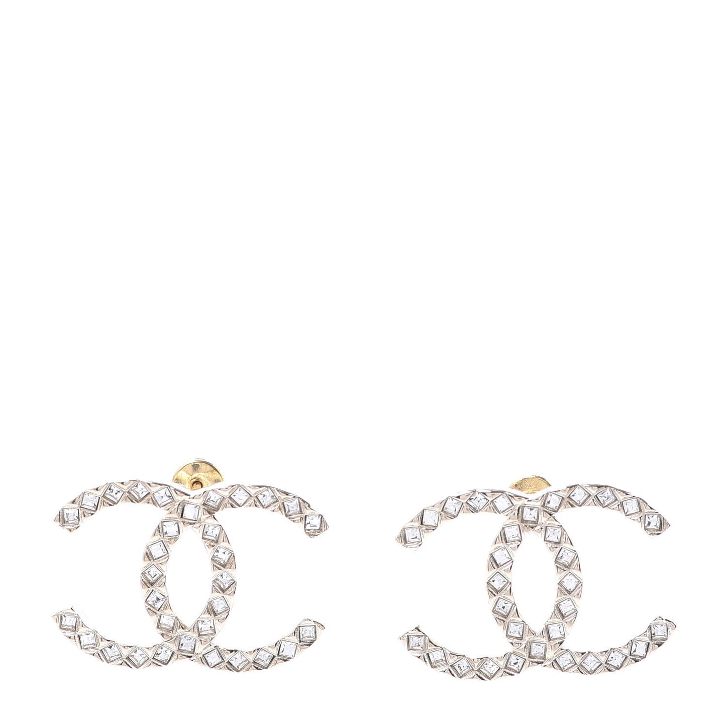 Baguette Crystal High Society CC Earrings Gold