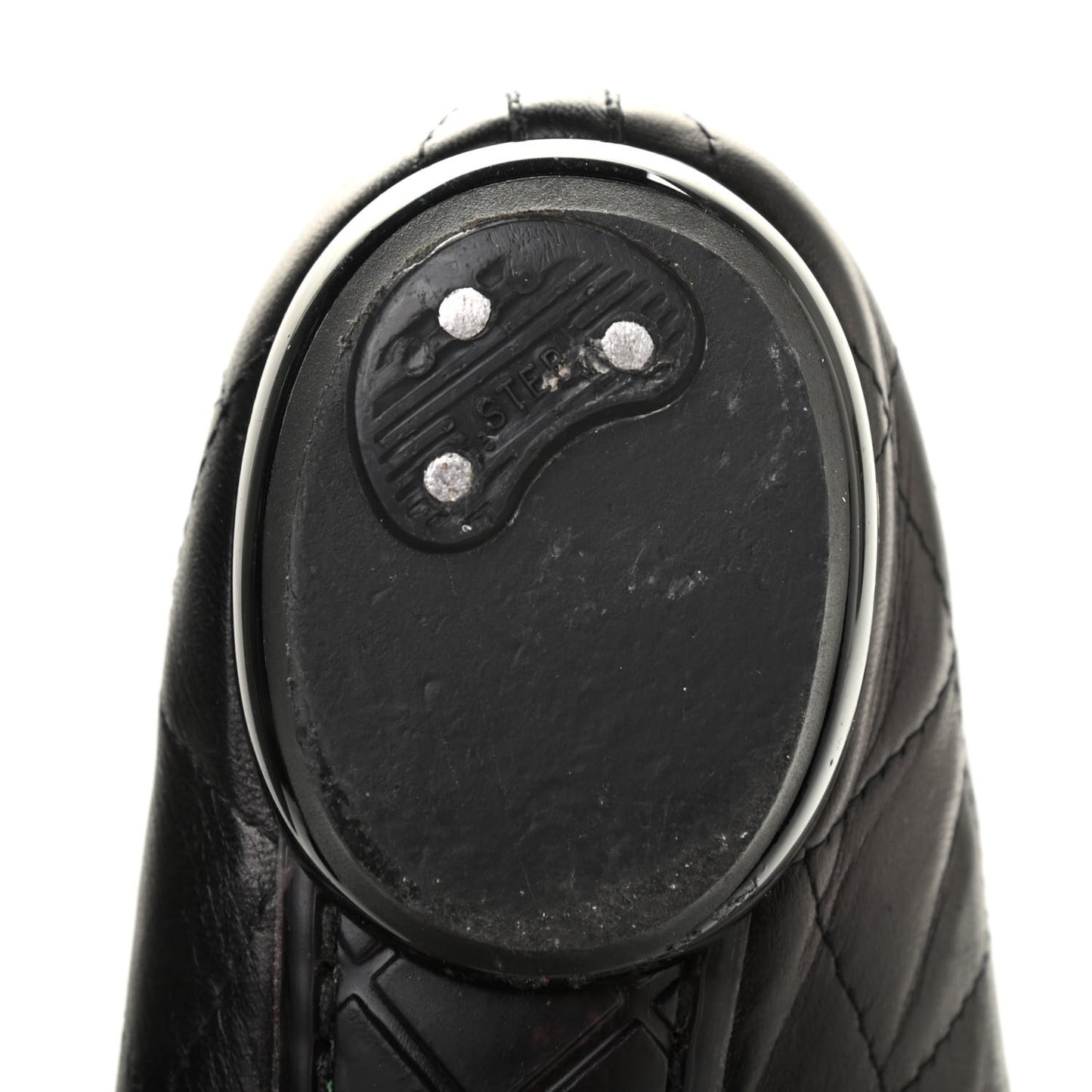 Lambskin Quilted Cambon Ballerina Flats 38 Black