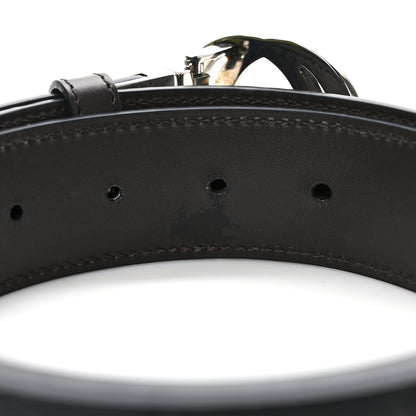 Gucci Guccissima Signature Interlocking G Reversible 37mm Belt 95/38 Black Cocoa 4 of 5