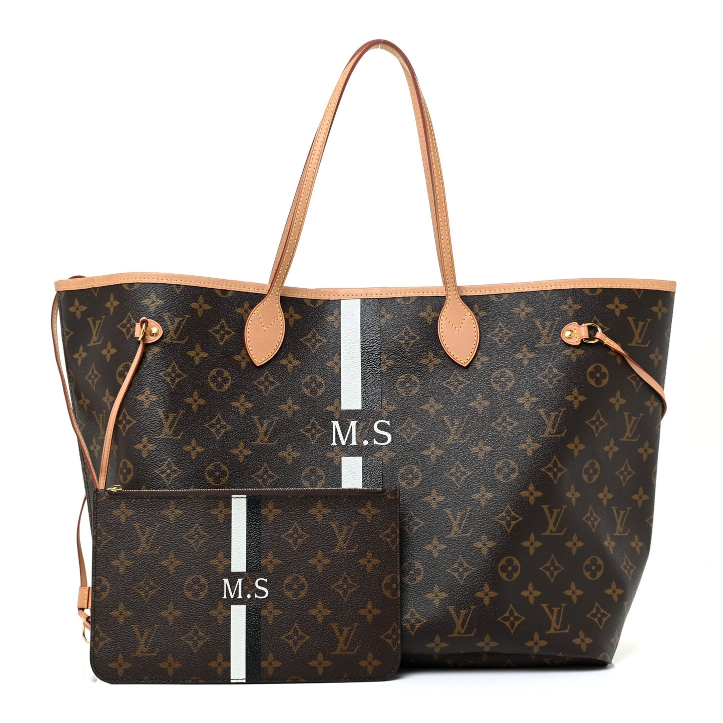 Monogram My LV Heritage Neverfull GM White Black