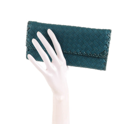 Bottega Veneta Nappa Ayers Intrecciato Continental Wallet Teal 2 of 7