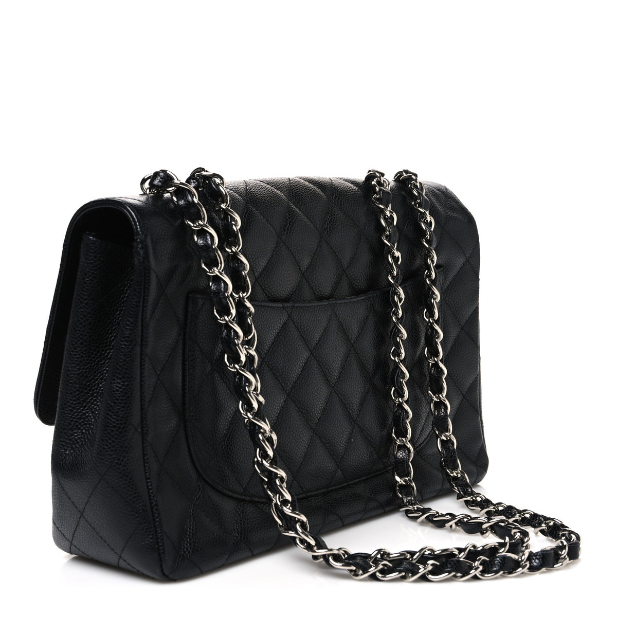 Caviar Quilted Jumbo Single Flap Black