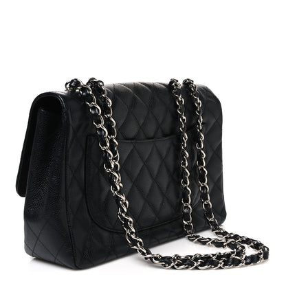 Chanel Caviar Quilted Jumbo Single Flap Black 3 of 11