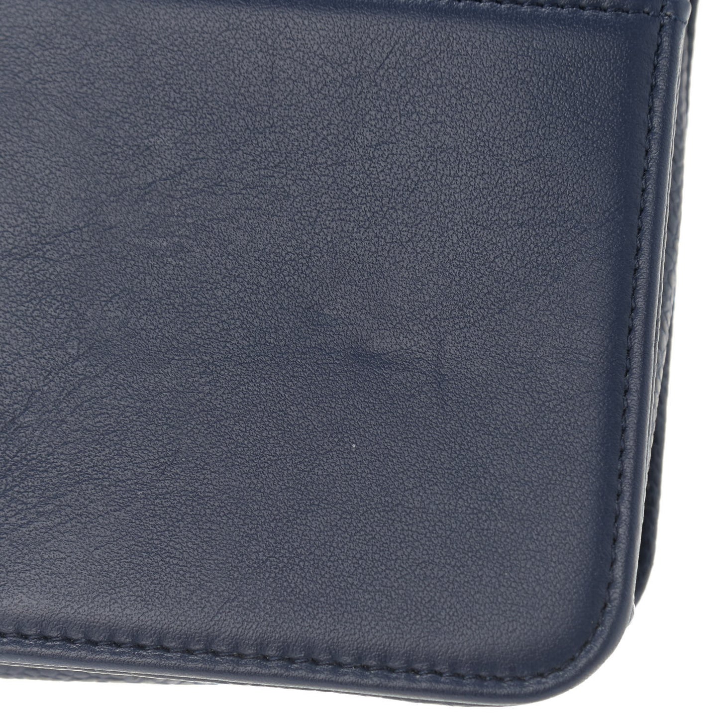 Caviar Quilted Boy Wallet On Chain WOC Navy