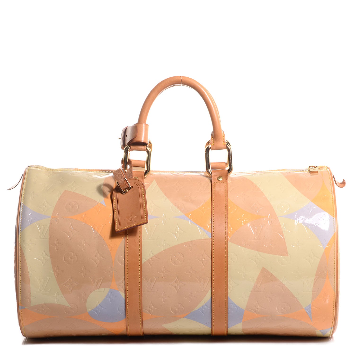 Louis Vuitton Vernis Fleur Barrel Yellow Beige 1 of 7