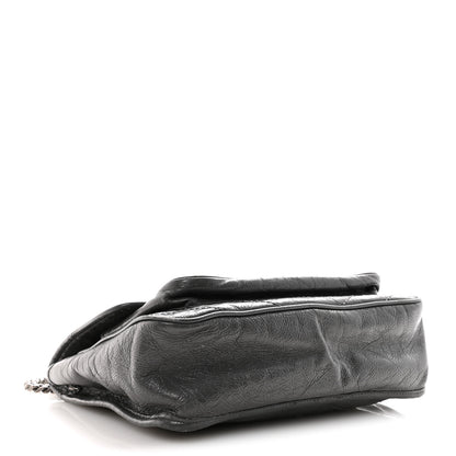 Saint Laurent Crinkled Calfskin Matelasse Monogram Medium Niki Chain Satchel Fog 4 of 12