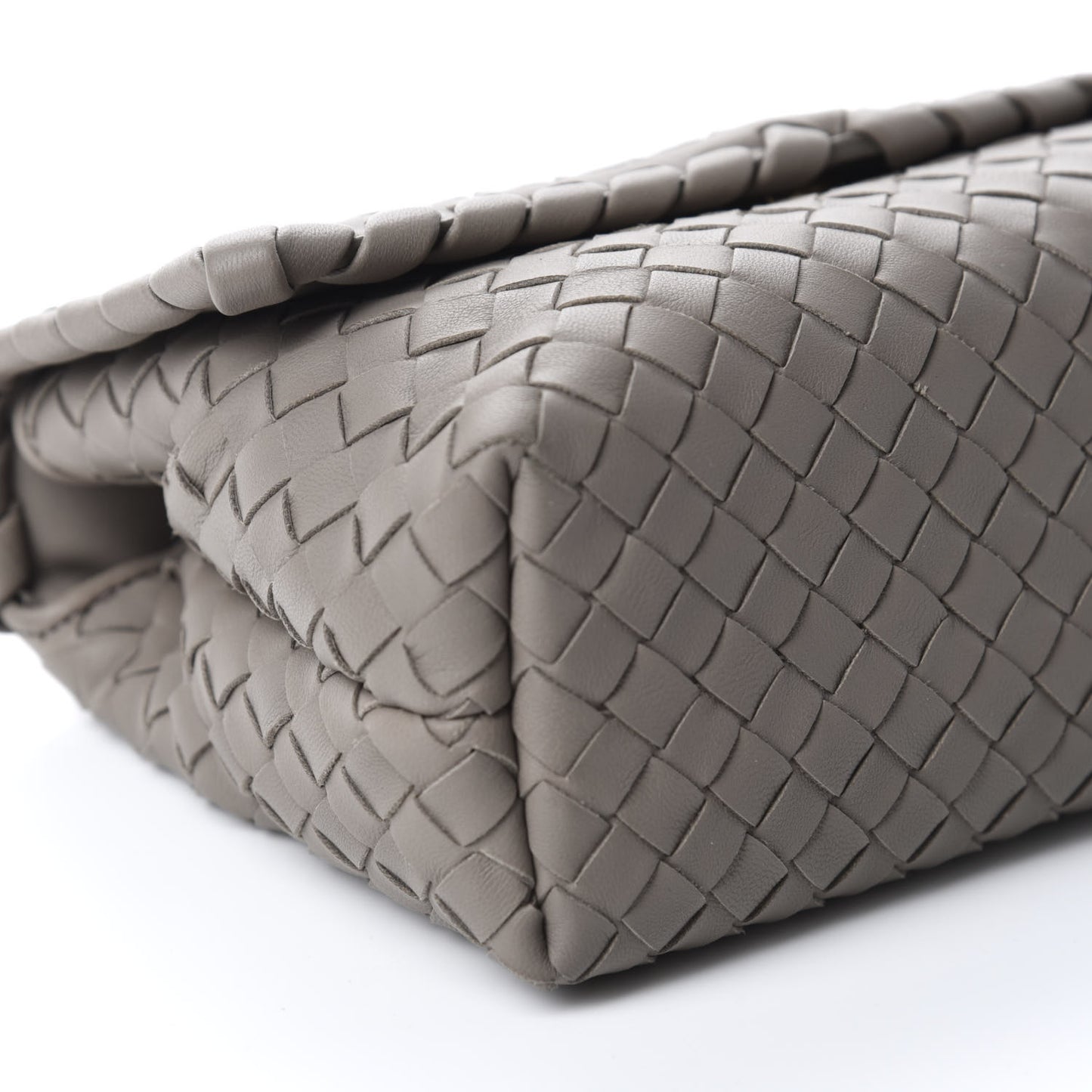 Nappa Intrecciato Baby Olimpia Shoulder Bag Steel