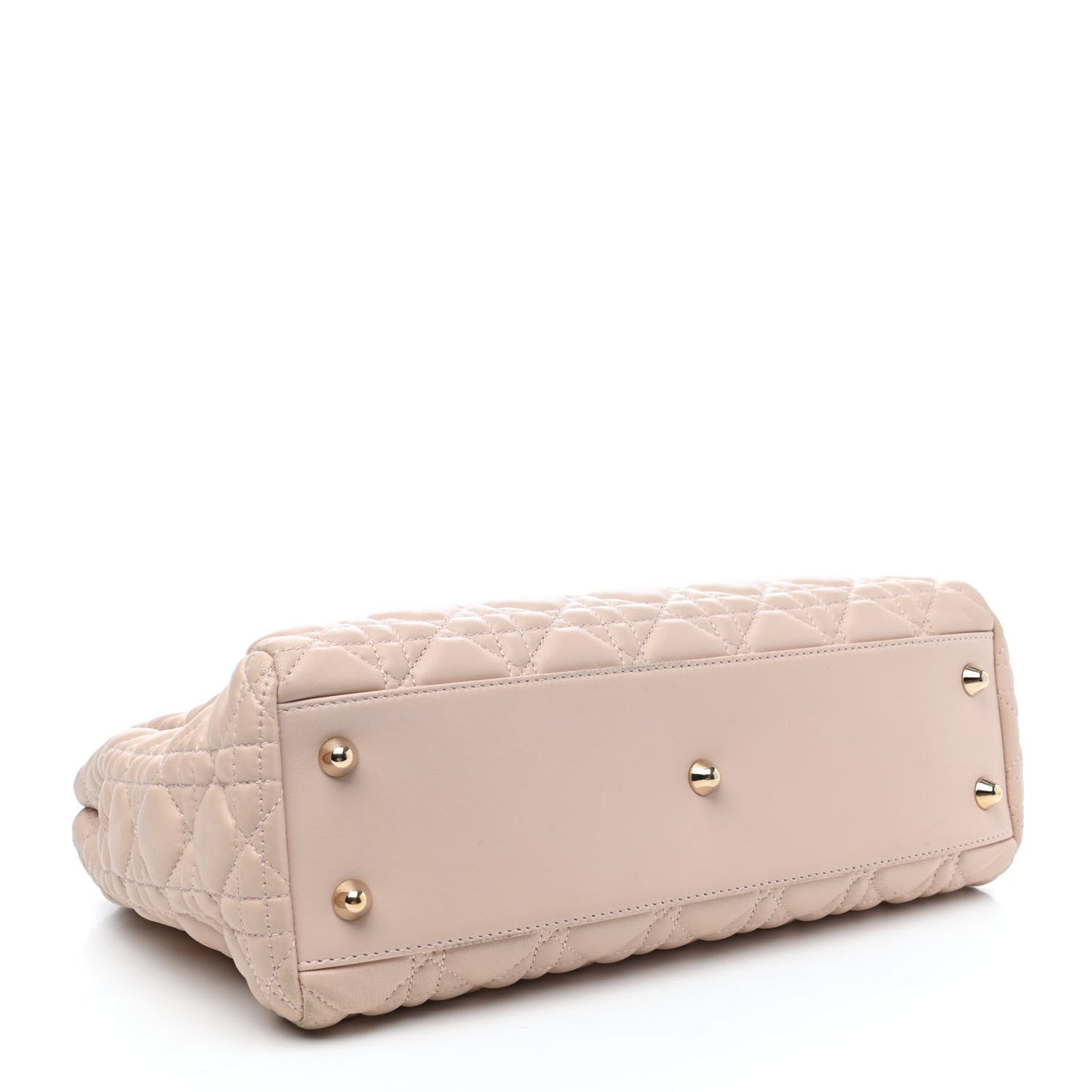 Lambskin Cannage Small Dior Soft Shopping Tote Light Pink