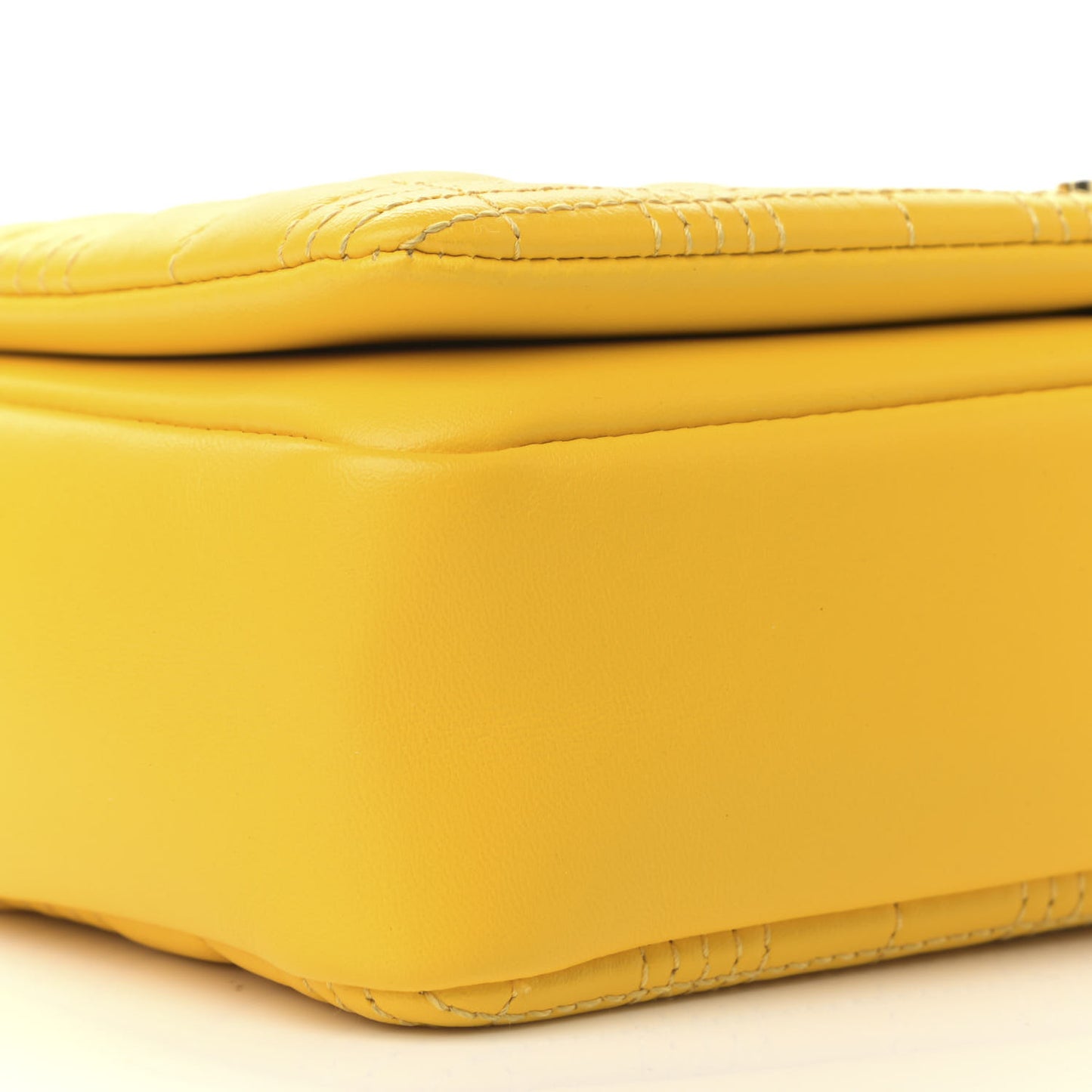 Lambskin Quilted Small Lola Bag Deep Saffron