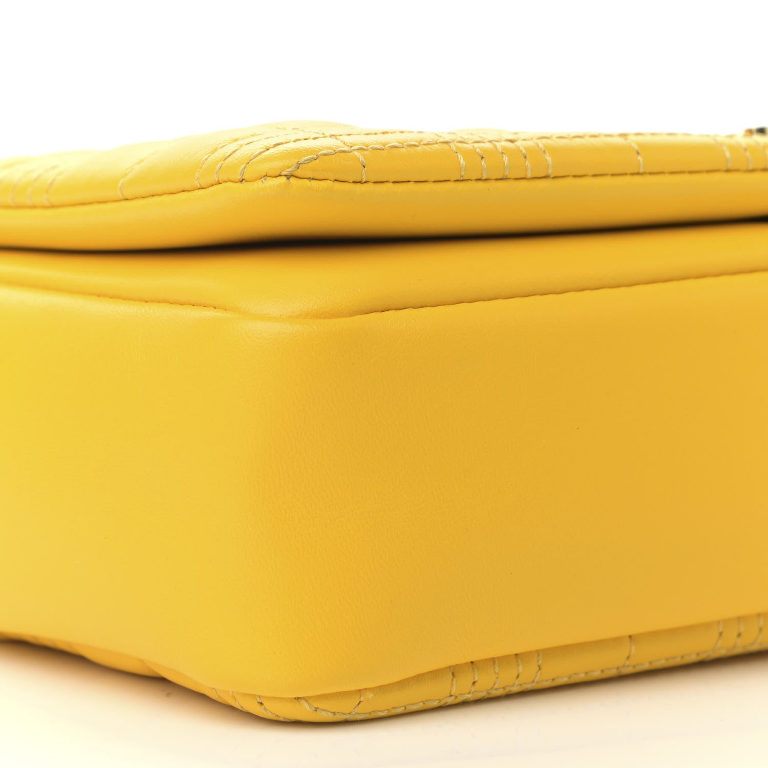 Burberry Lambskin Quilted Small Lola Bag Deep Saffron 9 of 12