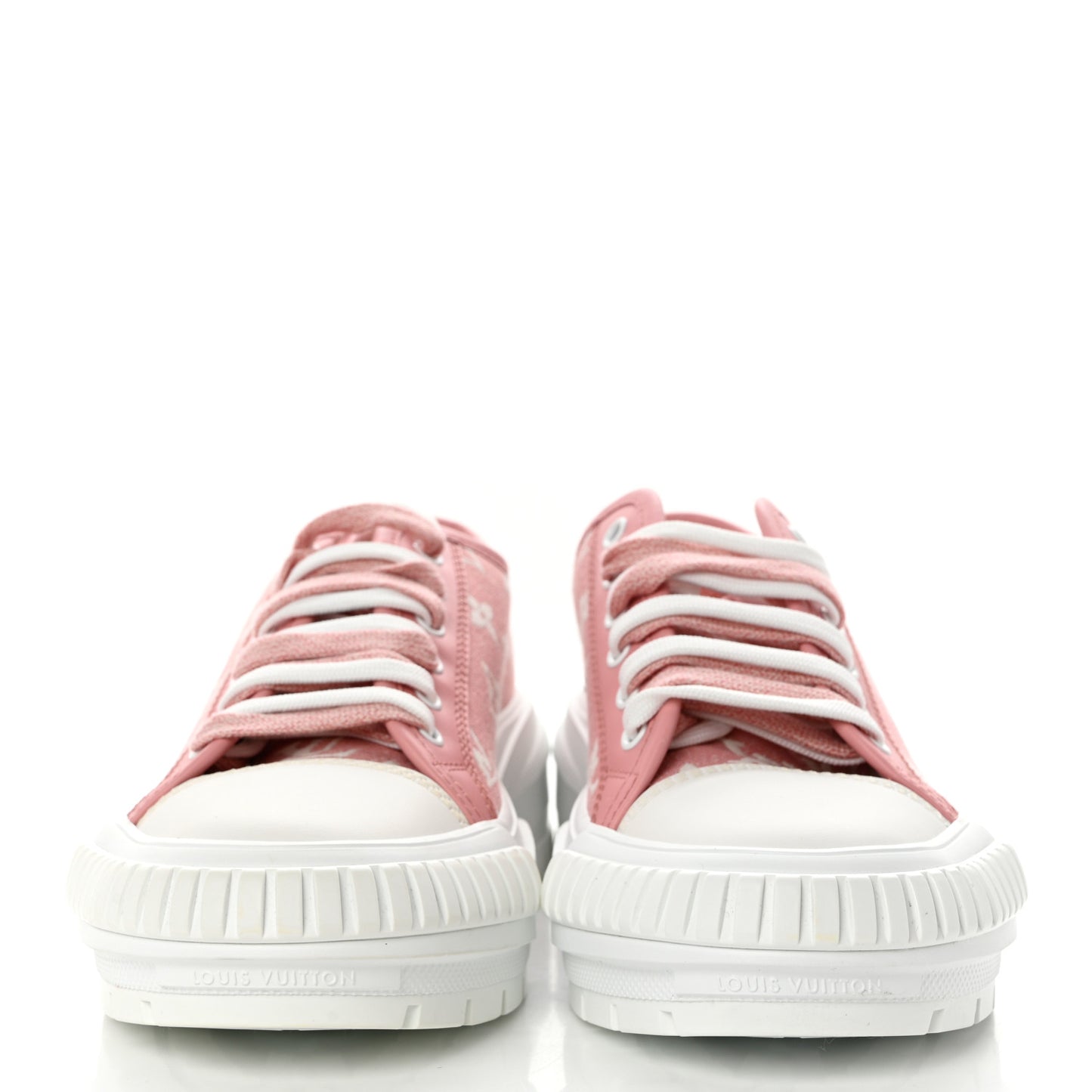 Denim Monogram Squad Sneakers 38 Pink