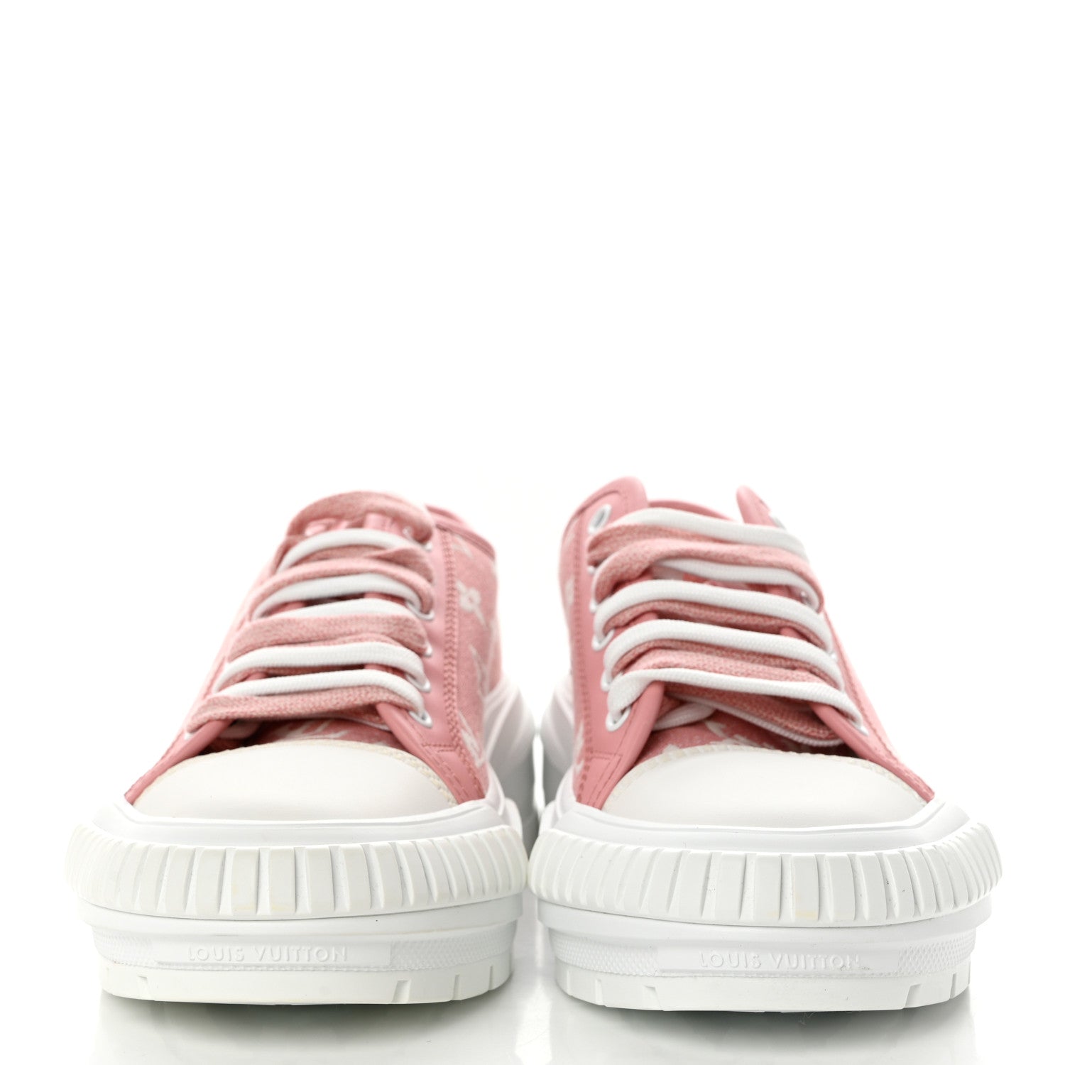 Louis Vuitton Denim Monogram Squad Sneakers 38 Pink 2 of 9
