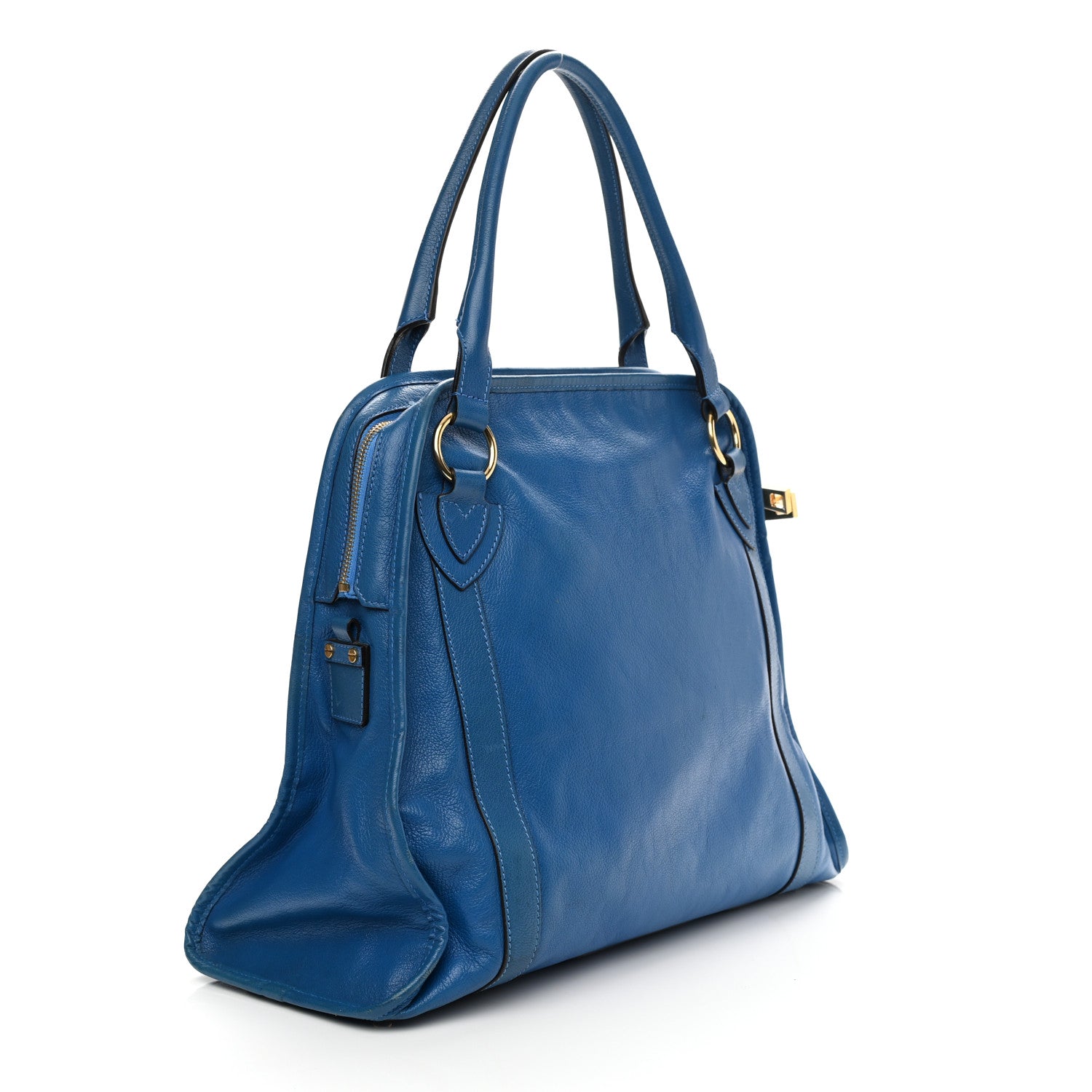 Marc Jacobs Goatskin Large Serengeti Wellington Satchel Bleuette 3 of 12