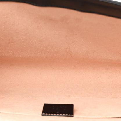 Gucci Textured Calfskin Web Medium Rajah Slim Flap Shoulder Bag Black 5 of 11