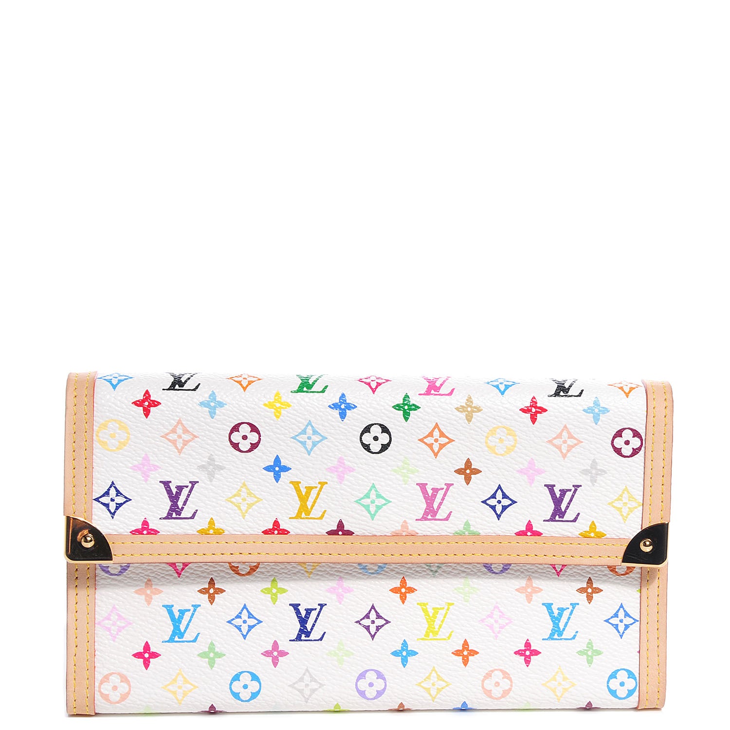 Louis Vuitton Monogram Multicolor Porte Tresor International Wallet White 1 of 7