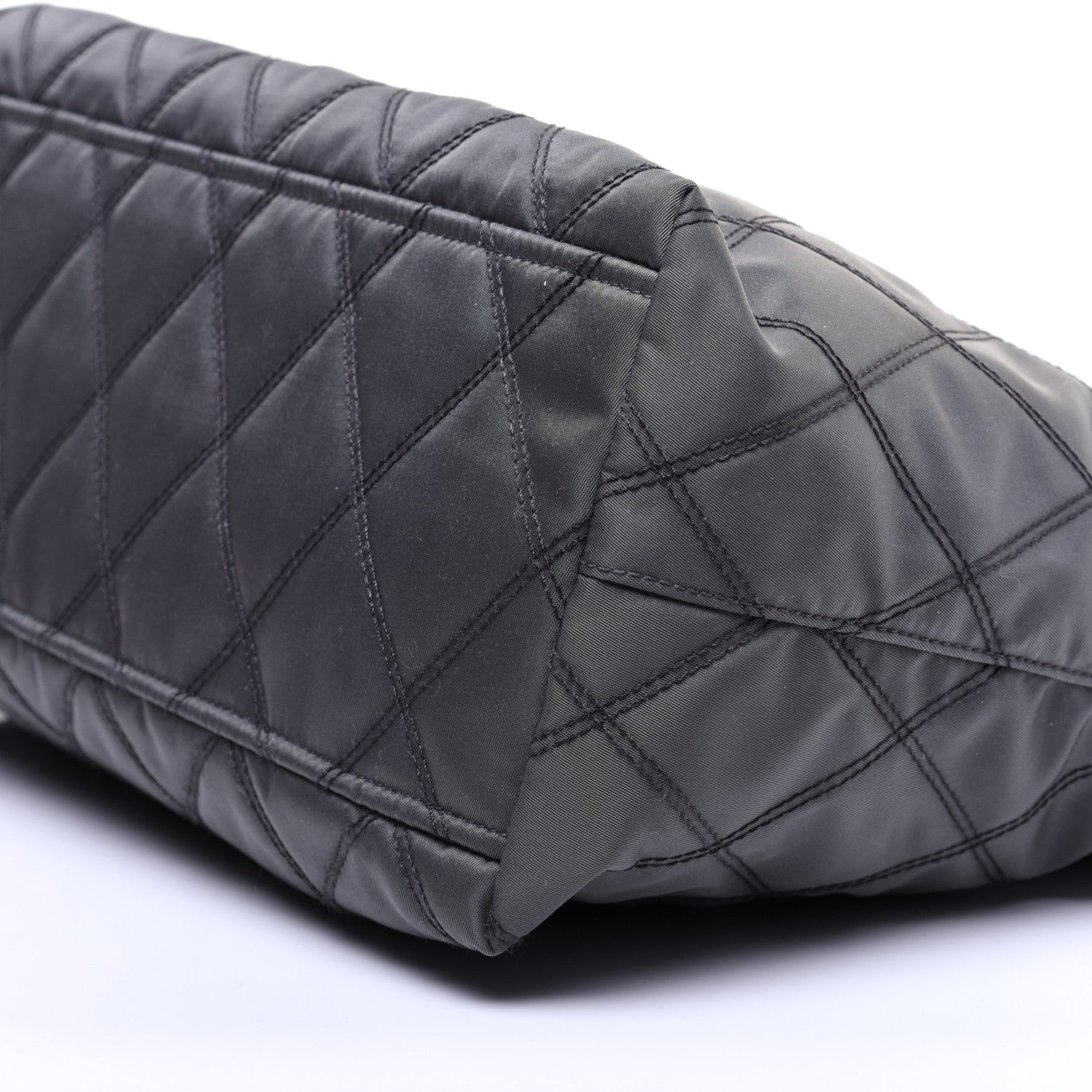 Prada Nylon Tessuto Impuntu Quilted Shopper Tote Ardesia 6 of 11