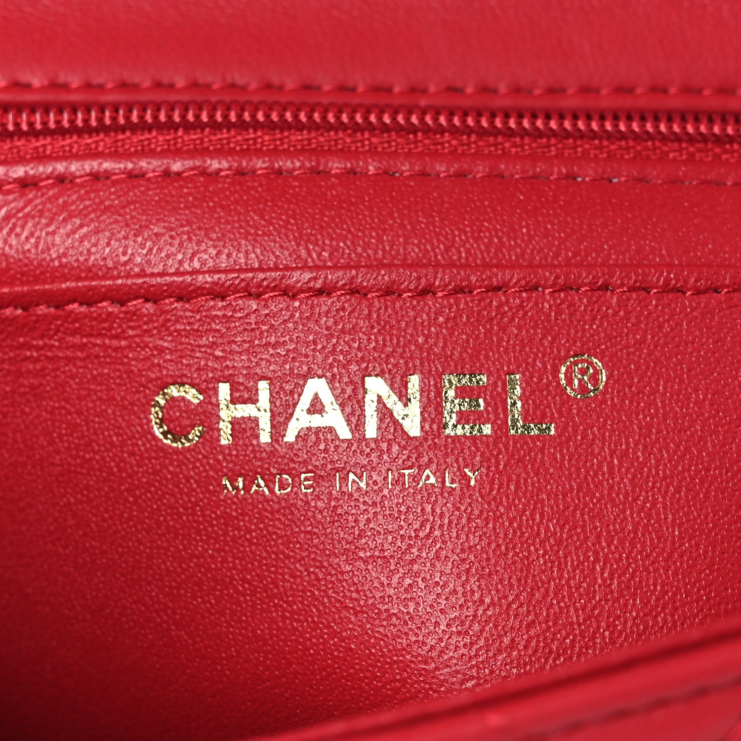 Chanel Lambskin Quilted Mini Top Handle Rectangular Flap Red 6 of 11