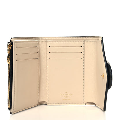 Louis Vuitton Grained Calfskin LV Pont 9 Compact Wallet Black 5 of 9