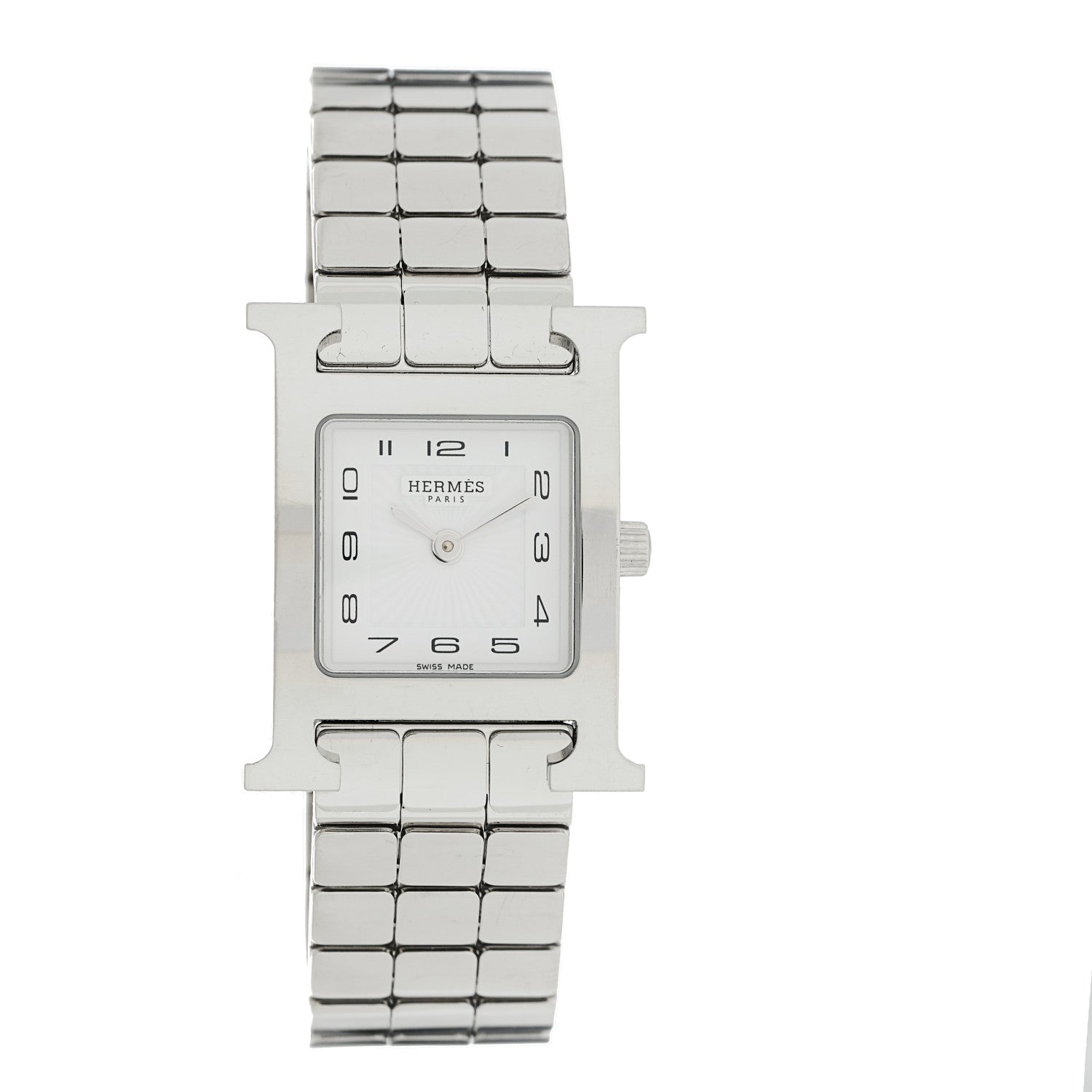 Hermes Stainless Steel 21mm Heure H Hour Quartz Watch 1 of 5