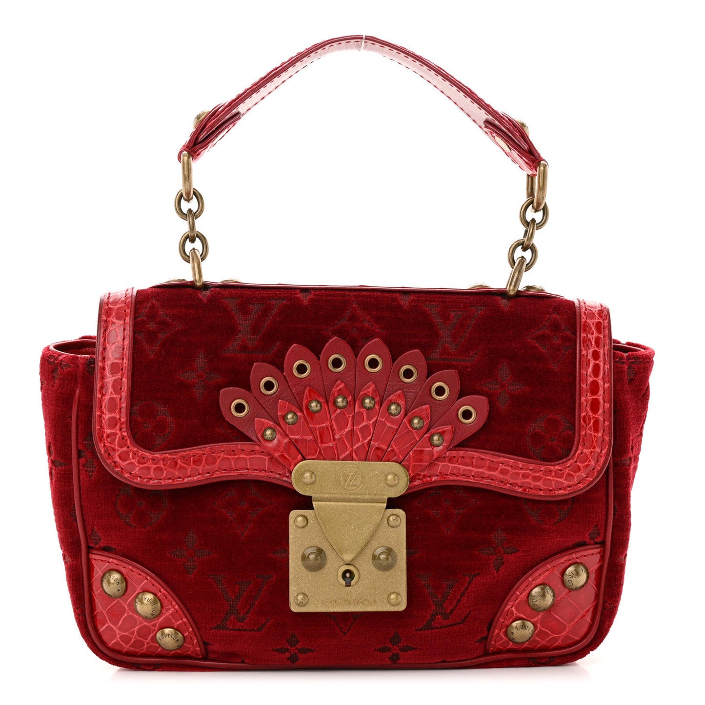 Monogram Velours Alligator Irvine Red