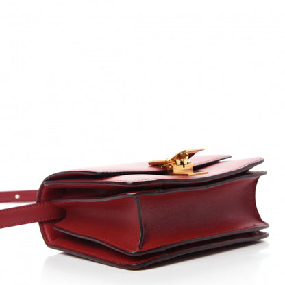Celine Smooth Calfskin Small Classic Box Flap Bag Red 4 of 11