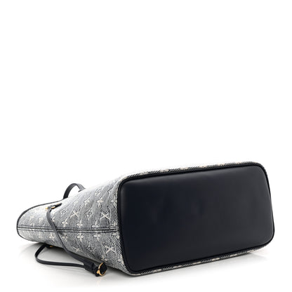 Louis Vuitton Monoglam Neverfull MM Blue 5 of 10