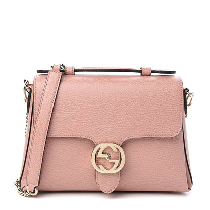 Gucci Dollar Calfskin Interlocking G Top Handle Shoulder Bag Soft Pink 1 of 9