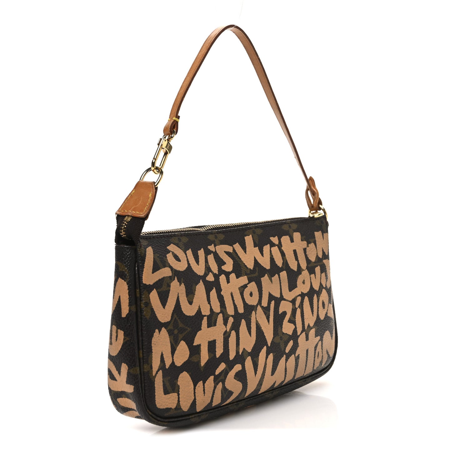 Monogram Graffiti Pochette Accessories Peach