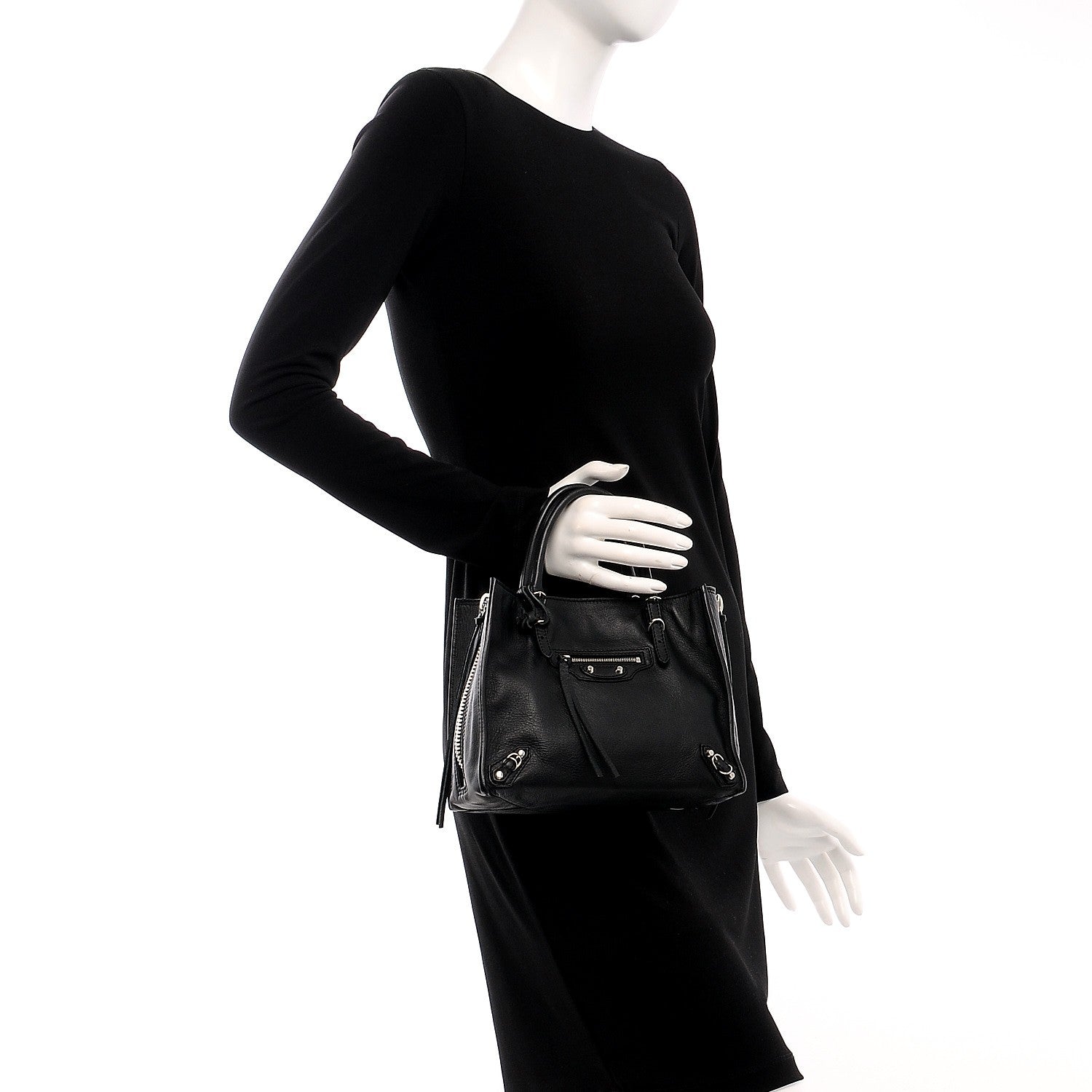 Balenciaga Veau Souple Papier Mini A4 Tote Black 2 of 8