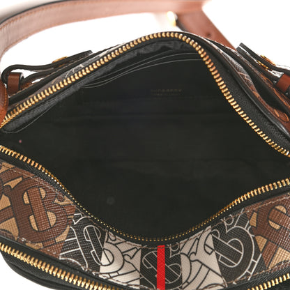 Burberry E-Canvas Monogram Stripe Micro Camera Bag Bridle Brown 5 of 10