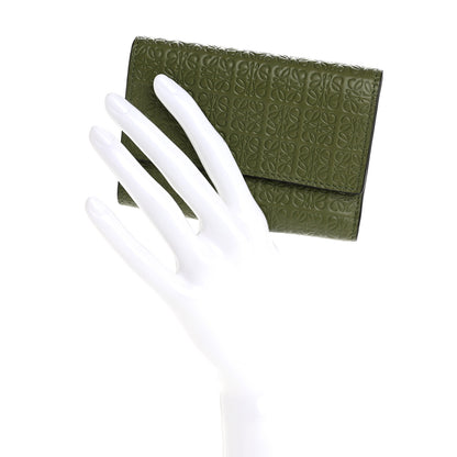 Loewe Calfskin Embossed Small Wallet Avocado 2 of 7