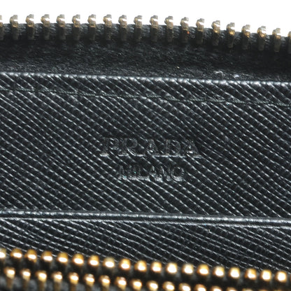Prada Saffiano Zip Around Wallet Nero Black 7 of 10