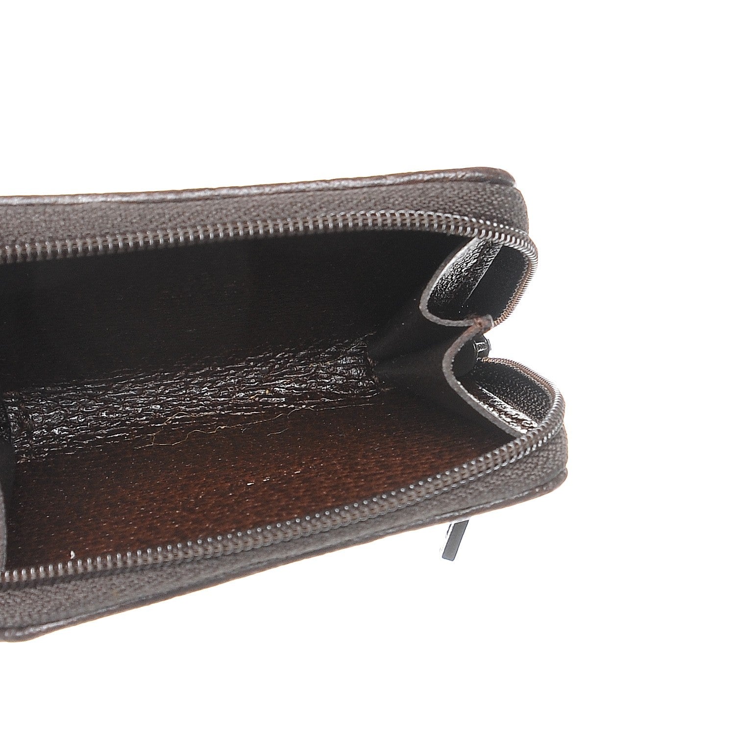 Gucci Monogram Zip Around Coin Purse Brown 5 of 8