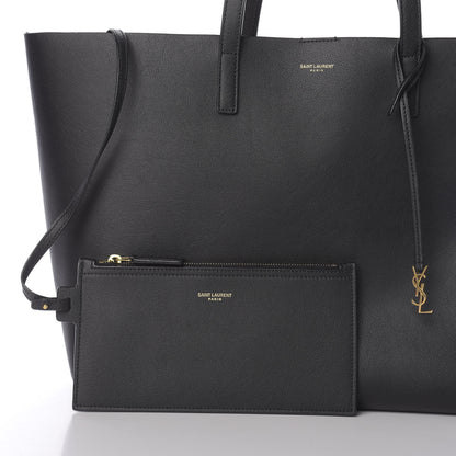 Saint Laurent Calfskin Large Shopping Tote Black 12 of 13