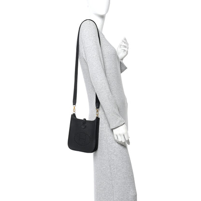 Hermes Taurillon Clemence Evelyne TPM Black 2 of 11